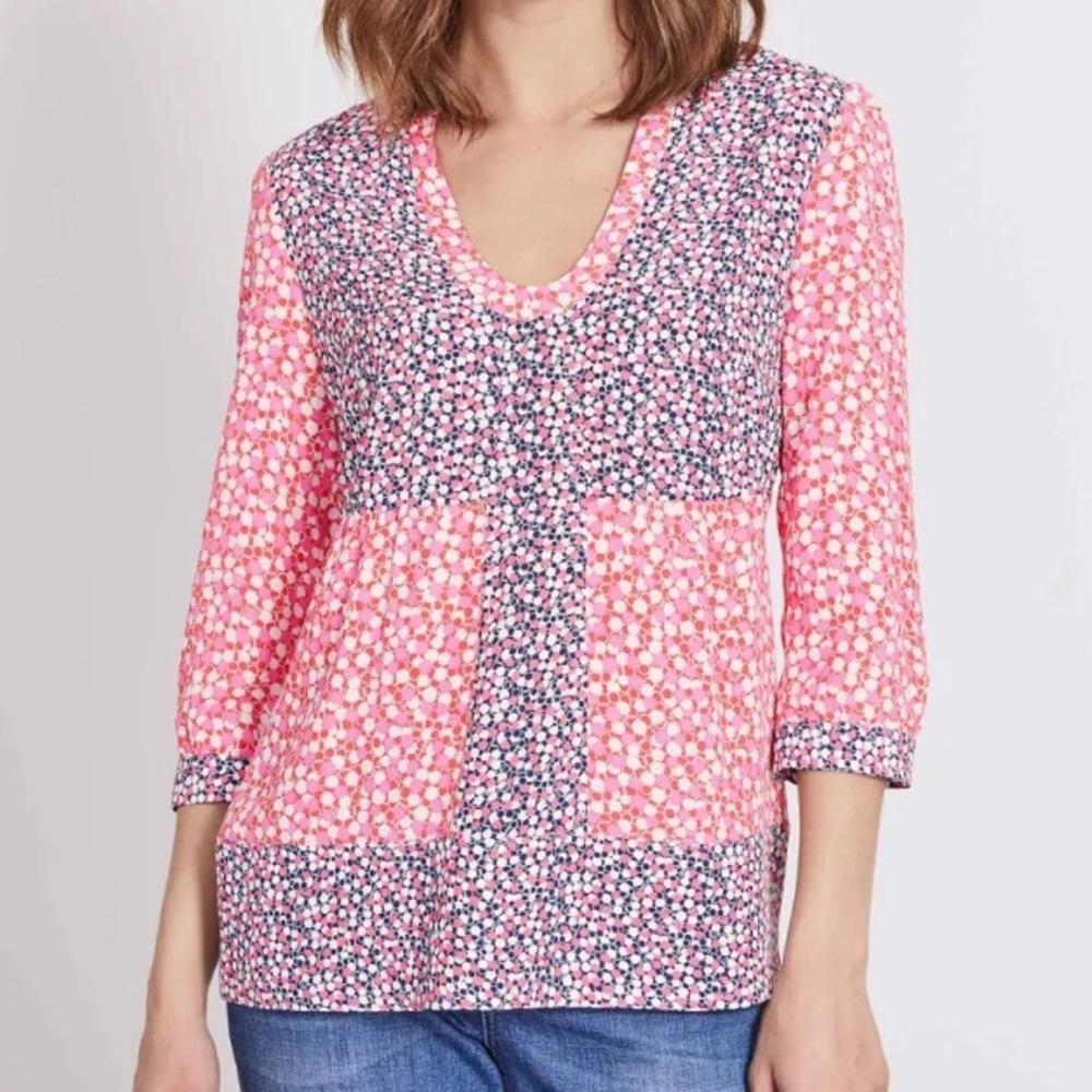Boden Size 18 Mollie top in “Melon Crush Bloomsbury Spot” Print - Picture 2 of 14